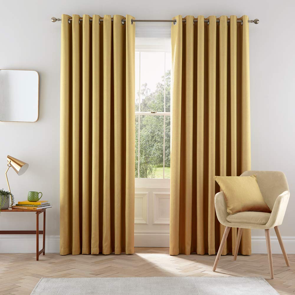 Helena Springfield London Eden Curtains, Polyester, Chartreuse, 66x54