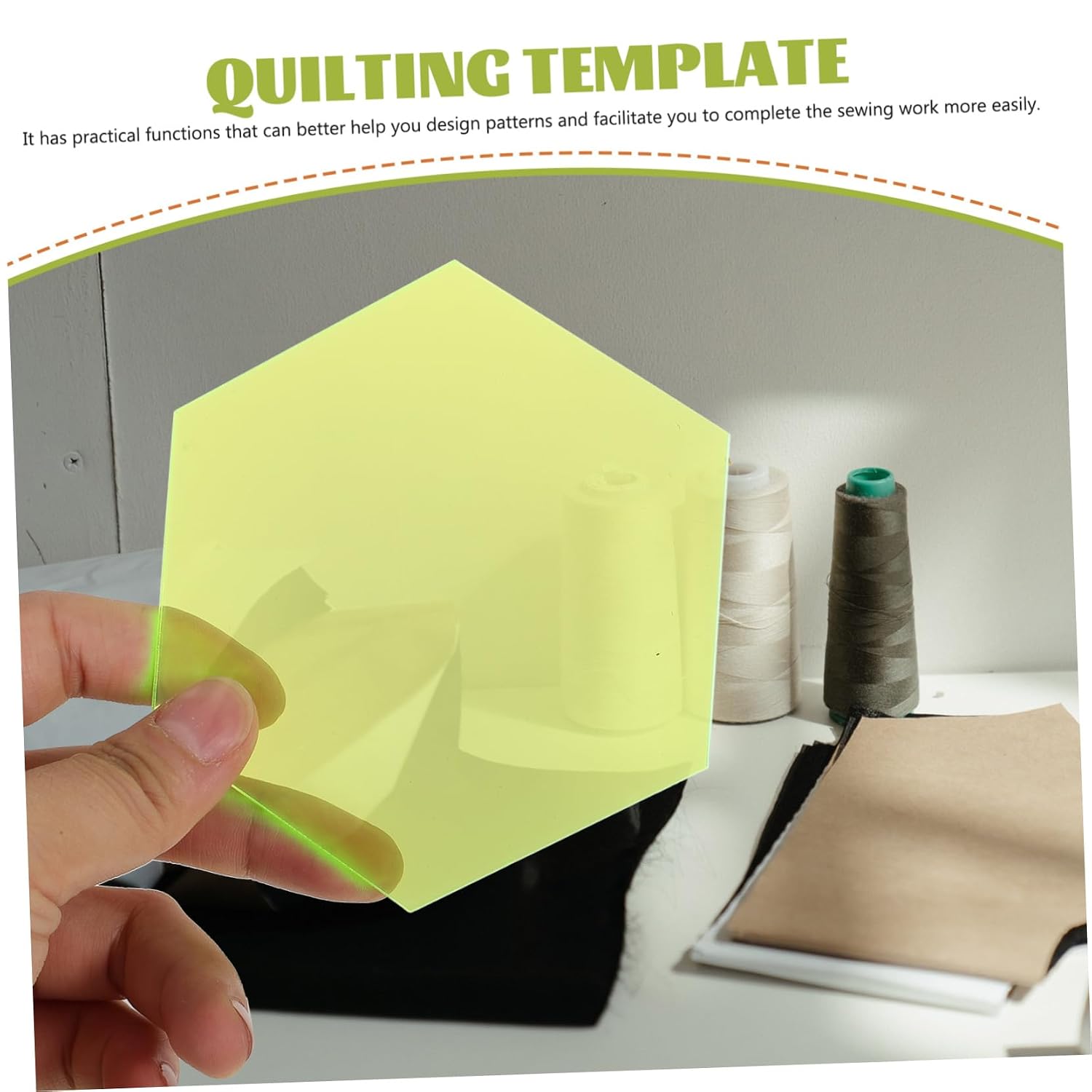 4Pcs Hexagon Acrylic Quilting Ruler Sewing Templates for Patchwork Crafting Transparent Guidelines for Accurate DIY Projects