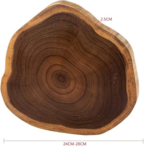 Miniatura 3 de Tabla de cortar de madera Tocón de árbol natural Forma irregular Tabla de cortar Cocina Placa de postre Acacia Madera Fotografía Accesorios