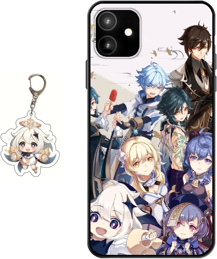 Genshin Impact Case for iPhone 11, Anime Game Genshin Impact Design Soft Silicone