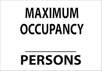 ZING 1906S Maximum Occupancy Persons Sign with Number Kit, Recycled Polystyrene Self Adhesive, 7