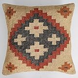 Photo Gallery shubhlaxmifashion federa per cuscino indiano vintage kilim, 45,7 x 45,7 cm, stile bohémien, etnico, decorativo, fatto a mano, in lana, per esterni, con bella stella bianca Photo Gallery shubhlaxmifashion federa per cuscino indiano vintage kilim, 45,7 x 45,7 cm, stile bohémien, etnico, decorativo, fatto a mano, in lana, per esterni, con bella stella bianca