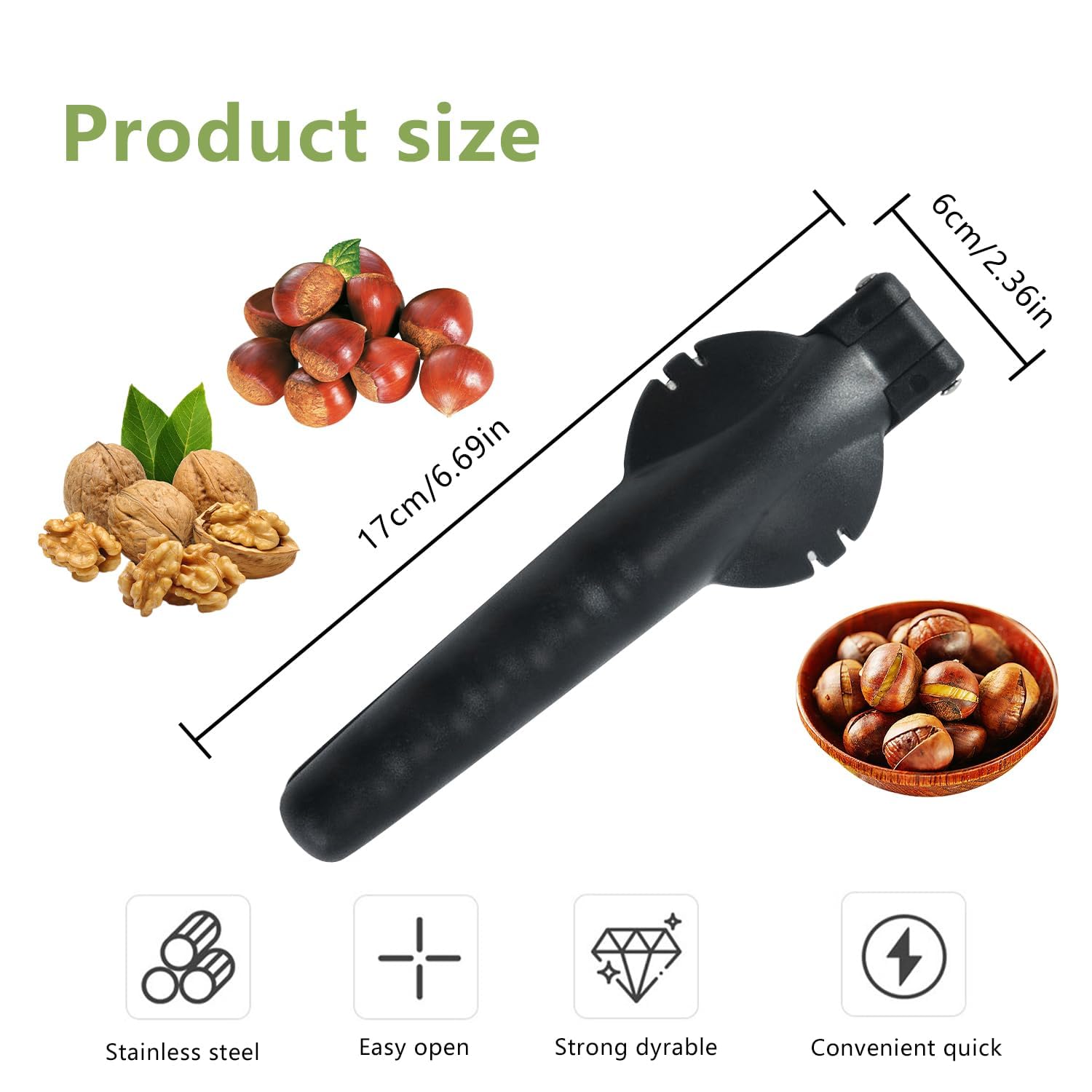 RosyFate Châtaigne Clip, Pince A Chataignes, Ouvre Chataigne, Clip Noix