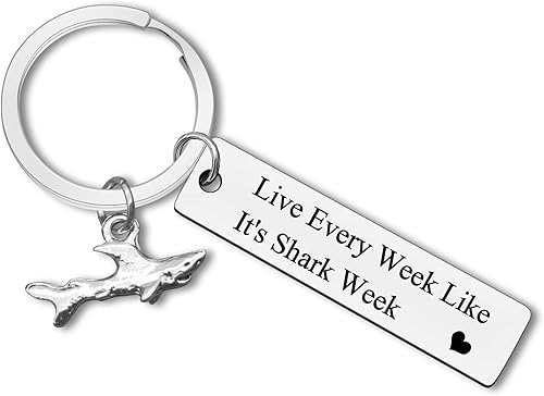 Llavero de tiburón, regalo para los amantes de los tiburones, regalos de buceador, regalos de tiburón para él, ella, niña, joyería para amantes de