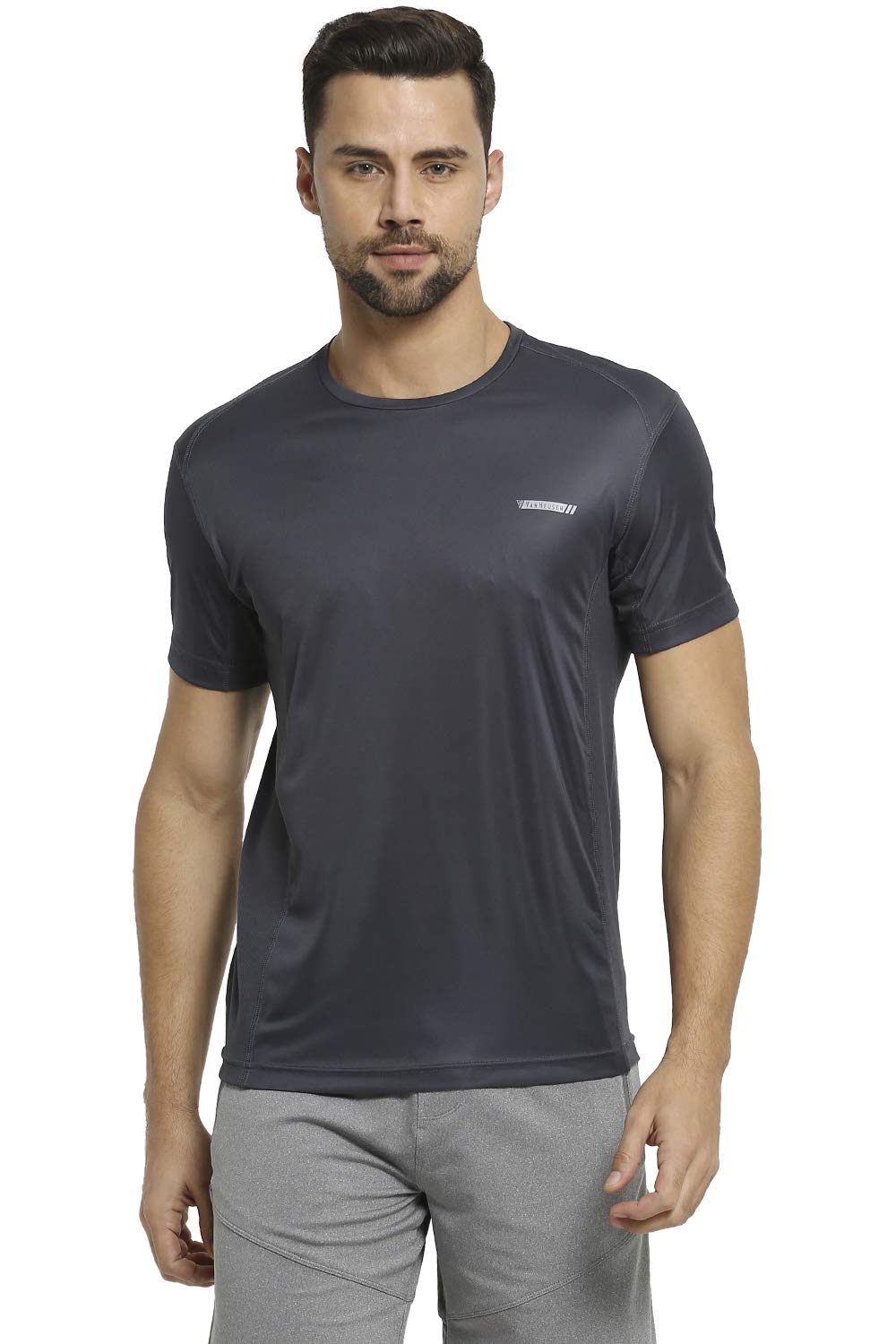 Men Performance Regular Fit T-Shirt - 100% Polyester - Swift Dry, Anti Microbial, Crew Neck