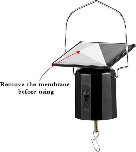 Miniatura 2 de 2 paquetes de motores giratorios de viento con energía solar para colgar hilanderos de jardín, motor giratorio de energía solar para hilandero de