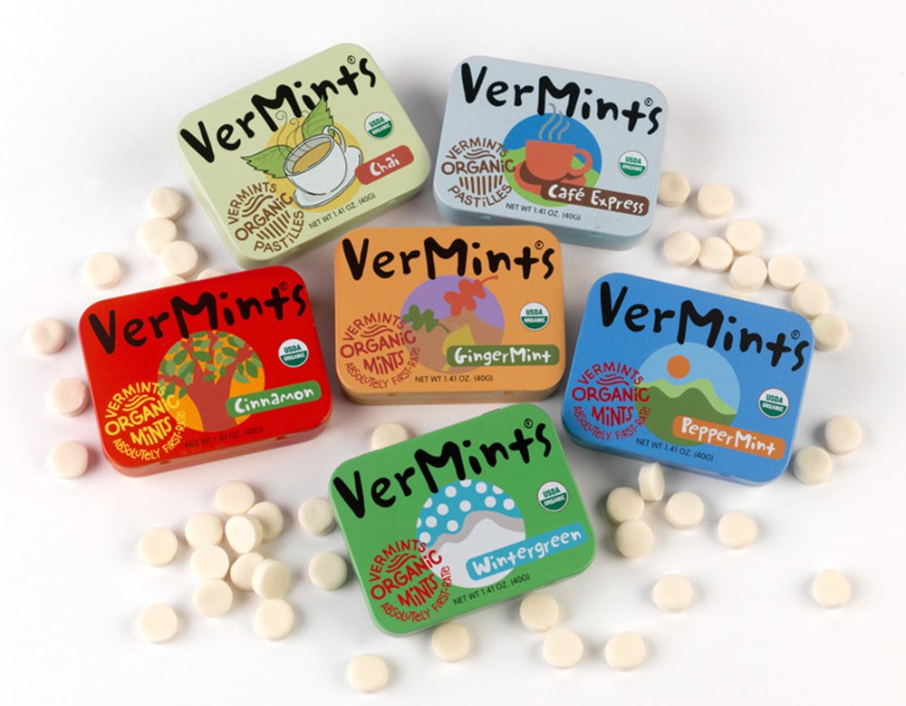 VerMints Organic Breath Mints sabor a menta de jengibre, todo natural