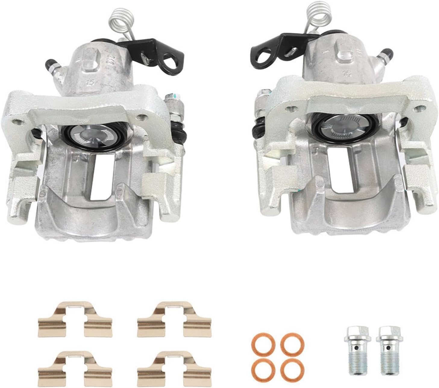 LABLT 2Pcs Rear Left and Right Brake Calipers With Brackets Replacement for VW Golf 2000-2005 Beetle 2000-2010 Golf City 2007-2010 TT 2000-2006 1J0615423G 1J0615423D