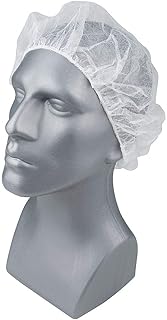CONDOR 23KX17 Bouffant Cap, PP, 24 In, White, PK1000