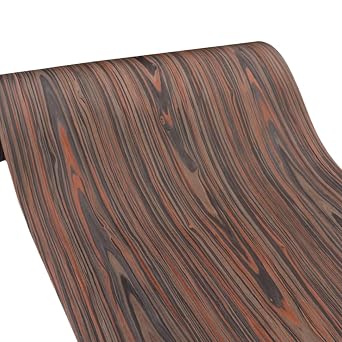 New Ebony Wood Grain Tech Wood Veneer 98x20.8inch2.5x0.53meter- Thick 0.25mm Premium Quality for Furniture, Instruments, Auto Interior, and More