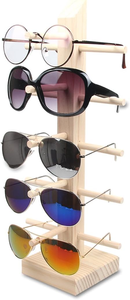 General (5 Layer) - Wooden Sunglass Eyeglass Frame Rack Display Counter Stand Holder Organiser 3/4/5/ Layer (5 Layer)