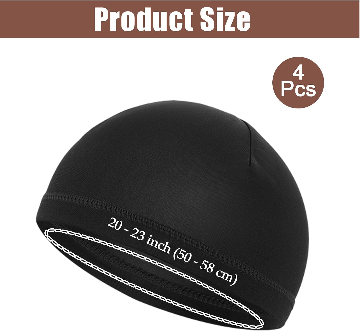 4 Pcs Sleeping Cap for Men, Sleep Cap Men for Night, Sleeping (Multicolor)