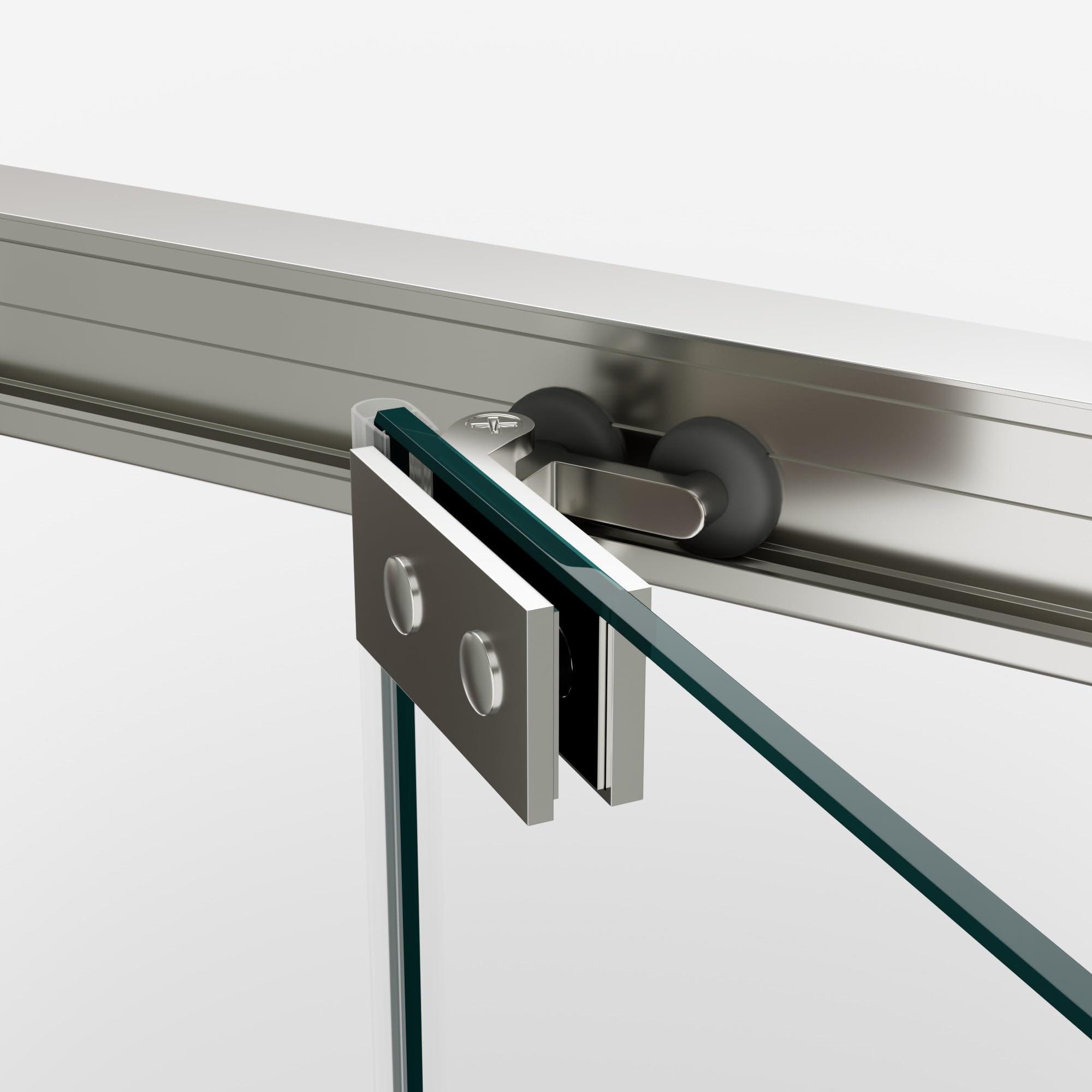 GME - Mampara Ducha Cromo 1 Puerta Corredera Plegable + 70cm Panel Lateral Fijo 65cm | Mampara de Cristal Reversible, Perfilería con Ancho Adaptable, 195cm de Altura y Vidrio con Grosor 6mm