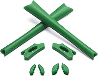 Vista 10 de Eye Opening Stuff Kits de goma de repuesto para orejas y nariz compatibles con gafas de sol Oakley Flak Jacket/Flak Jacket XLJ - Negro y negro