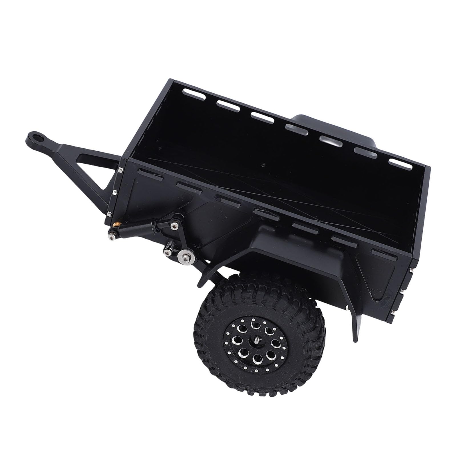 CHICIRIS Rimorchio Utilitario RC in 1/18, Rimorchio Cingolato Stradale in Lega di Alluminio per Appassionati di Auto RC con Design Realistico e Costruzione Leggera e Resistente