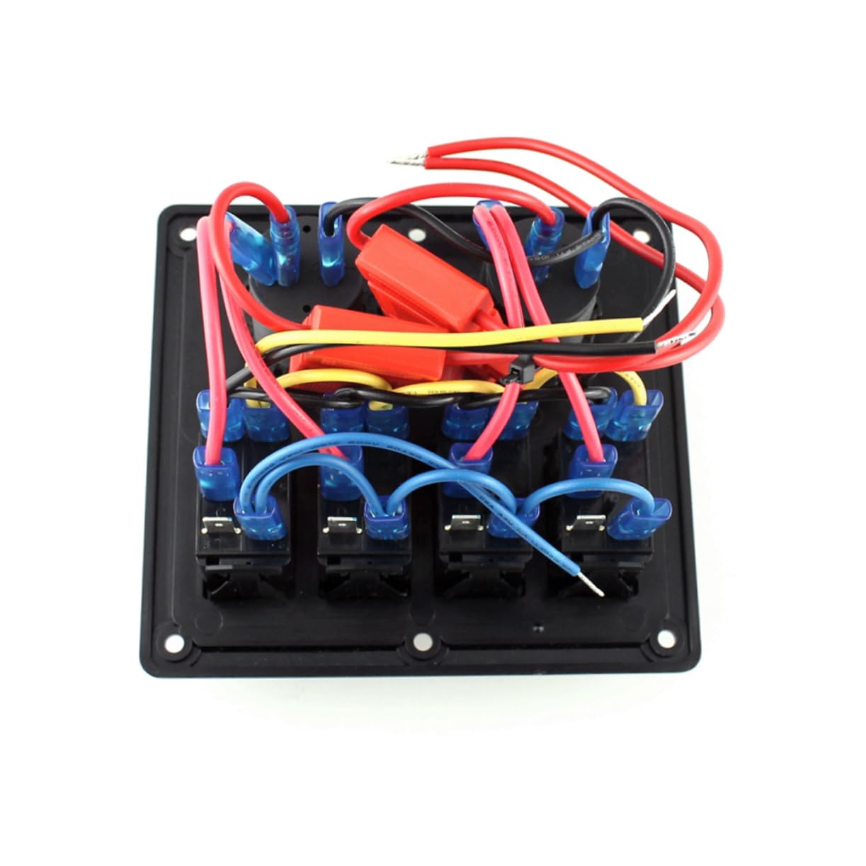 ABOOFAN Circuit Breaker Rocker Switch Blue Backlit Power Socket with 12v-24v Abs Plastic