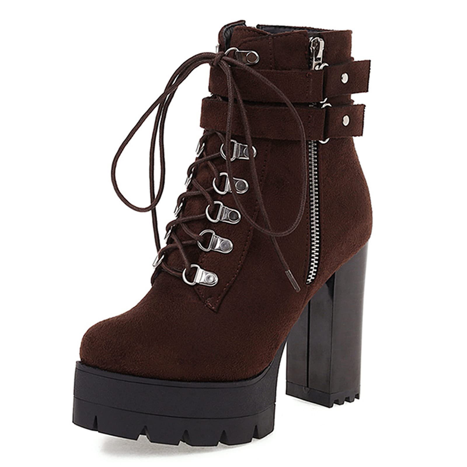 CUTEHEELS Mode Damen Stiefeletten Plateau High Heel Stiefel