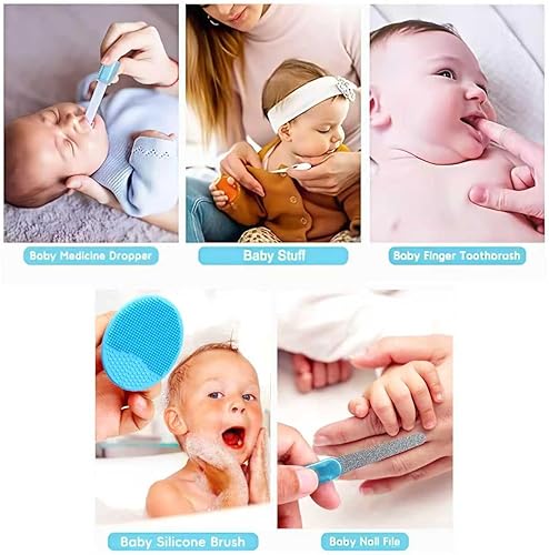 Miniatura 5 de Kit de cuidado de la salud y aseo del bebé, juego portátil de cuidado de seguridad para bebés, kit esencial para recién nacido (azul 13 en 1)