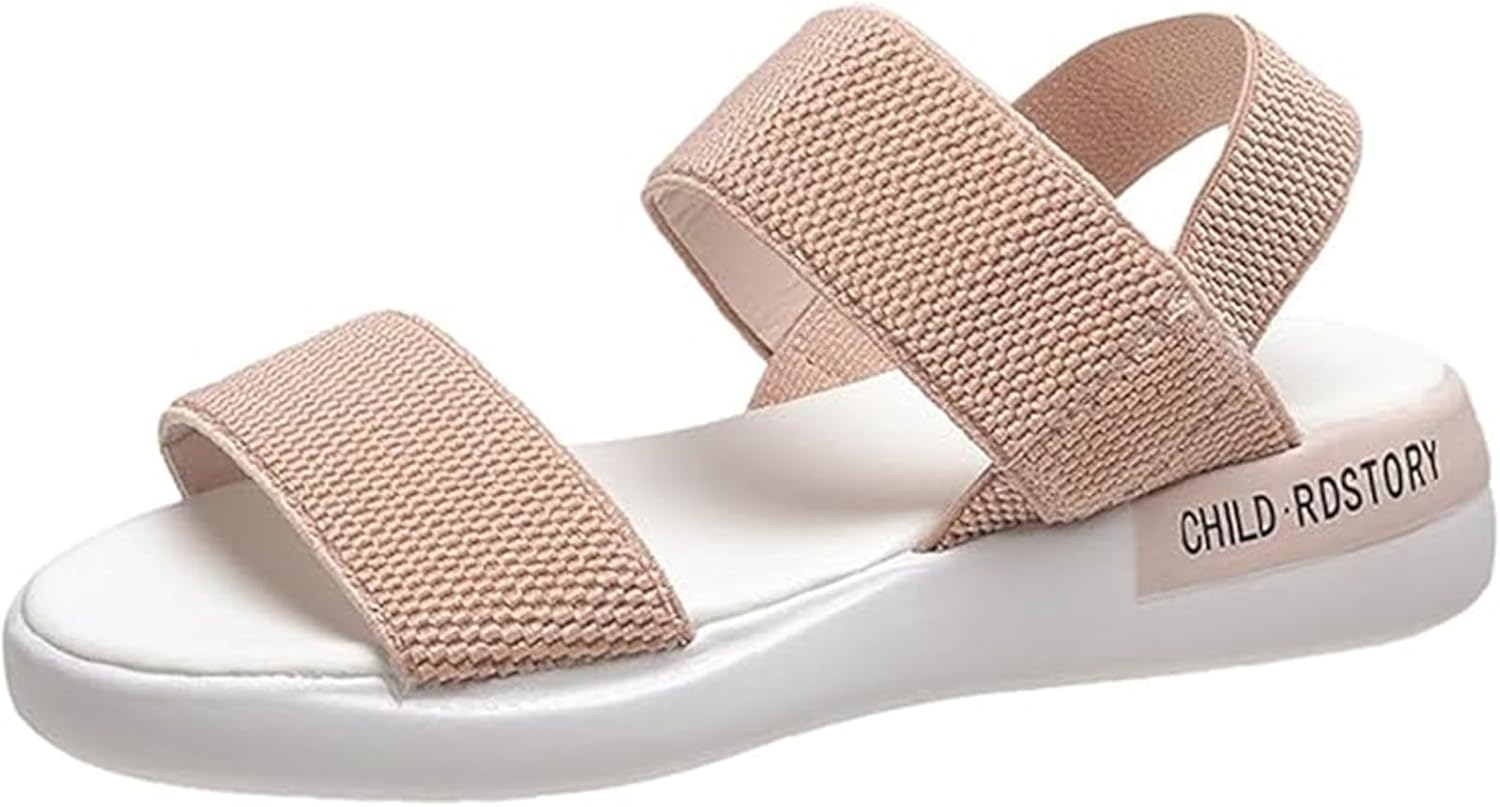 [SLOW＆MELLOW] レディース ストラップ サンダル ゴム カジュアル シンプル コンフォートサンダル フラット ビーチ サンダル 歩きやすい 軽量 3カラー