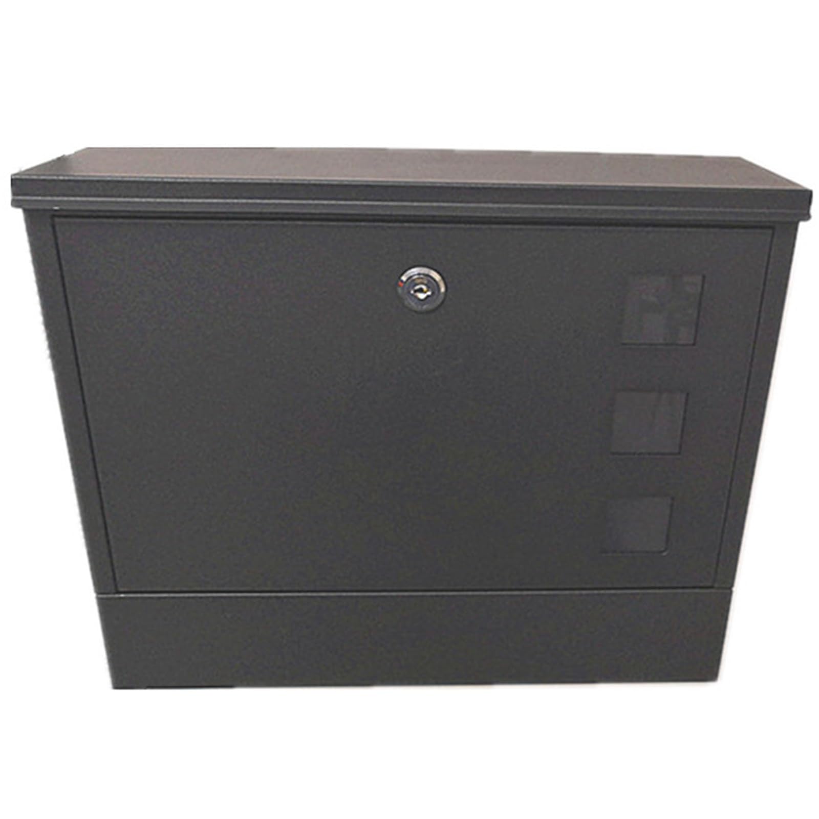 NQNFWCRJ Locking Metal Mailbox Outdoor Rainproof Mailboxes with Newspaper Bucket Home Wall Mounted Parcel Boxes Multi-Color Available