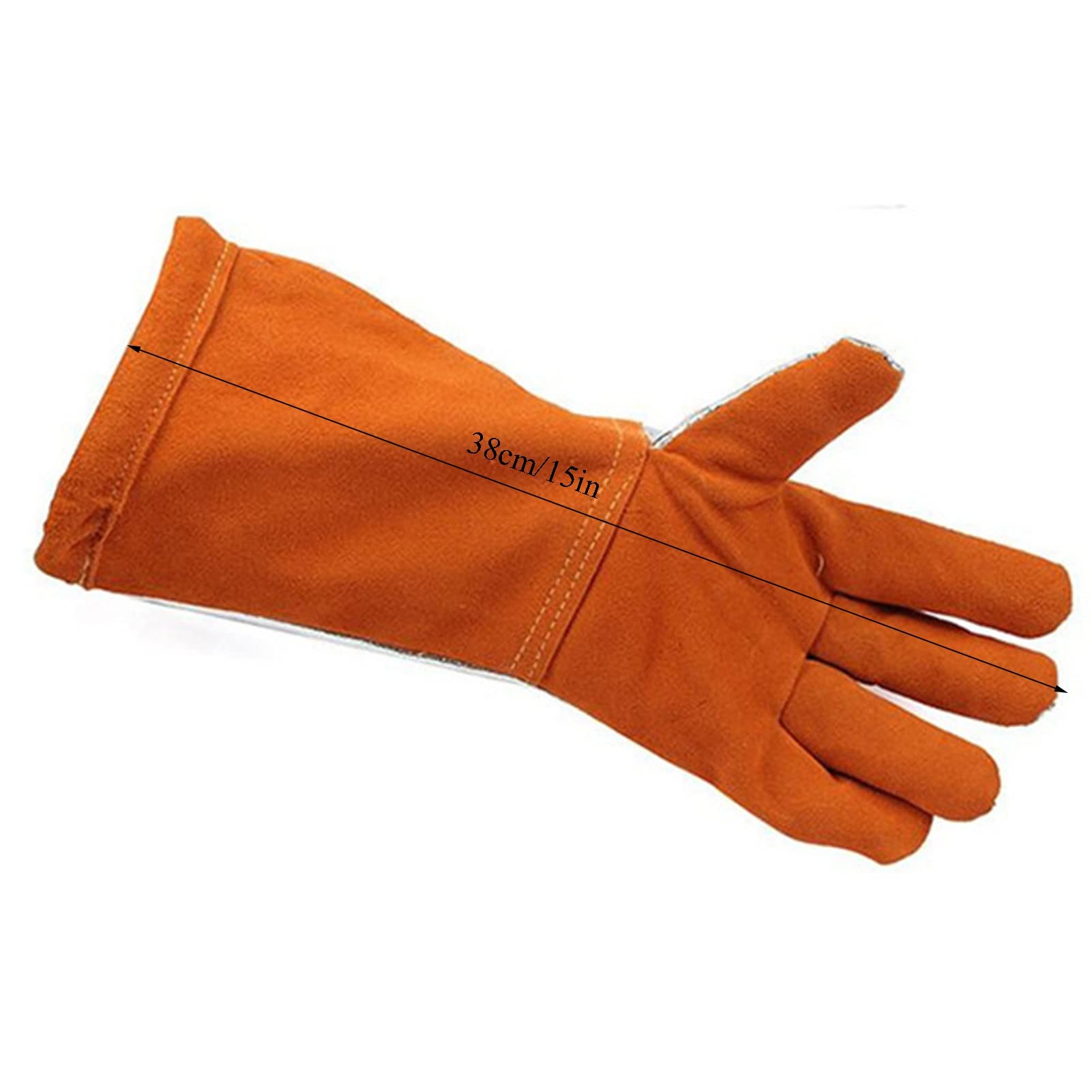 Gartenhandschuhe, schnittfeste Handschuhe, feuerfeste Handschuhe, isolierte Schweißerhandschuhe, hochtemperaturbeständige Handschuhe, Grill- und Kaminhandschuhe aus Aluminiumfolie for Metallurgieöfen