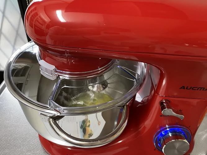 AUCMA スタンドミキサー　レッド Amazon | Aucma スタンドミキサー 4.5L大容量 3種類