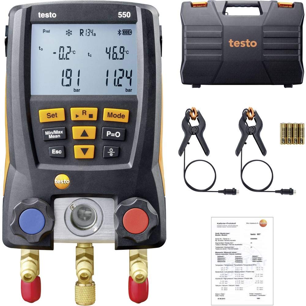 testo 550 I Digital Manifold Kit for air conditioning, refrigeration systems and heat pumps - with Bluetooth support
