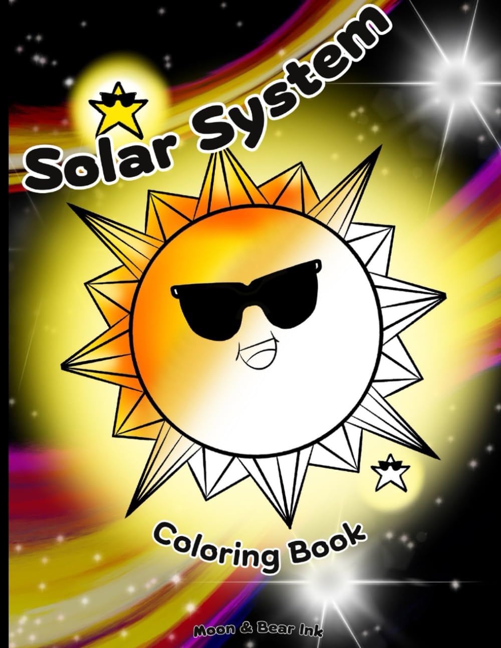 Solar System Coloring Book: A calm space-themed coloring book for kids