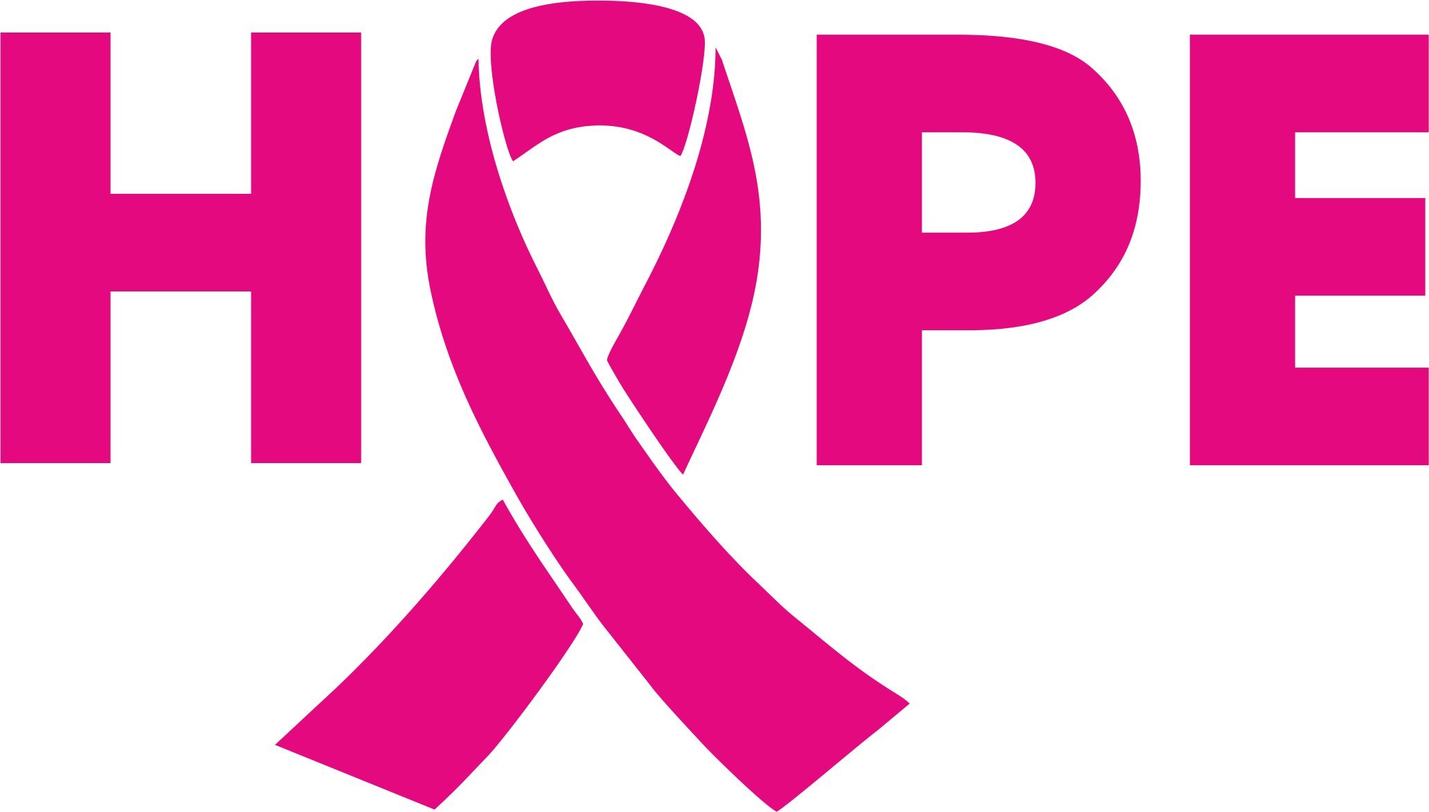 Hope Awareness Ribbon Breast Cancer - Pink Vinyl Decal - Awareness Matters
