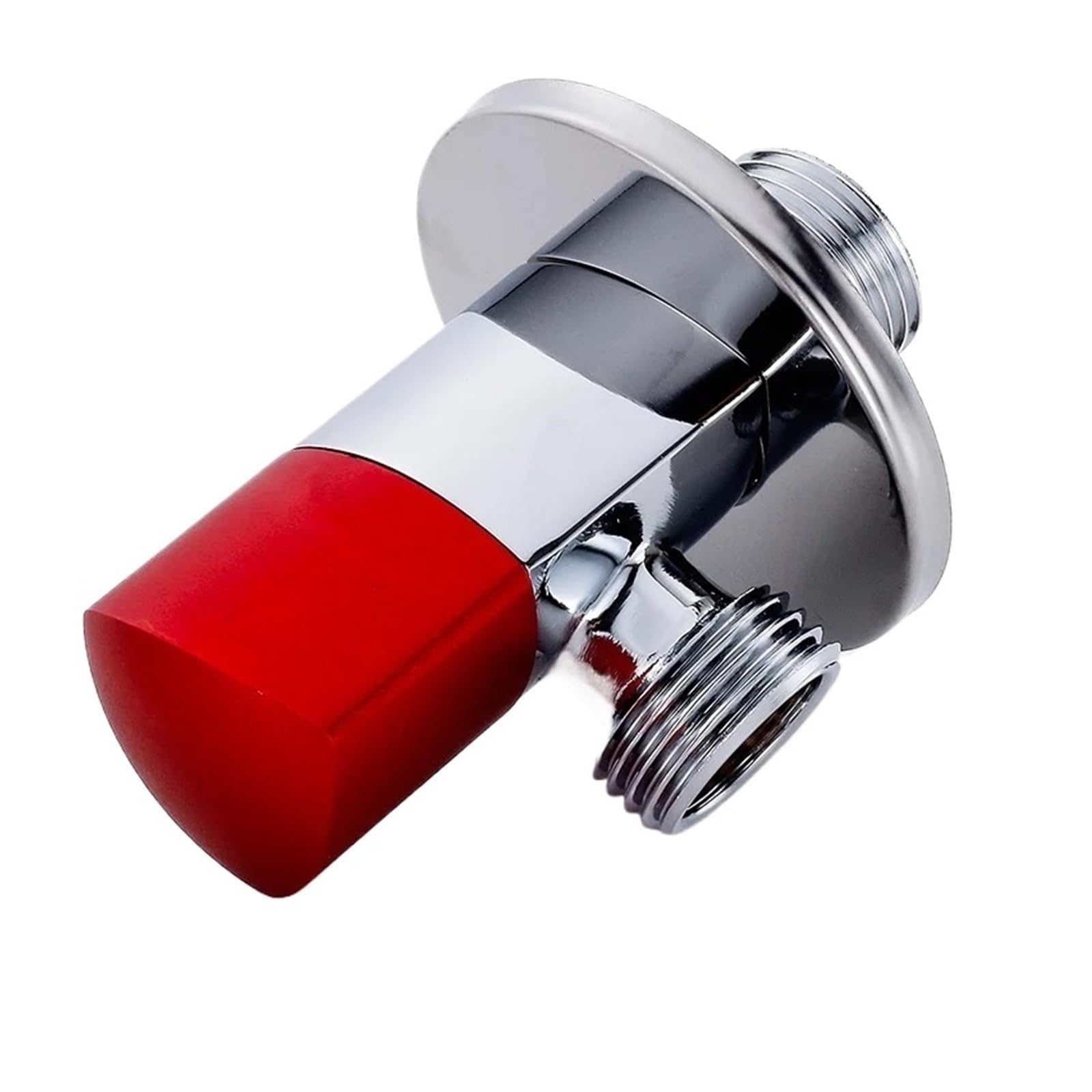 Bvhisehp Red Chrome Plated Thickened Brass Angle Stop Valve Blue Hot Cold Water Switch Valve