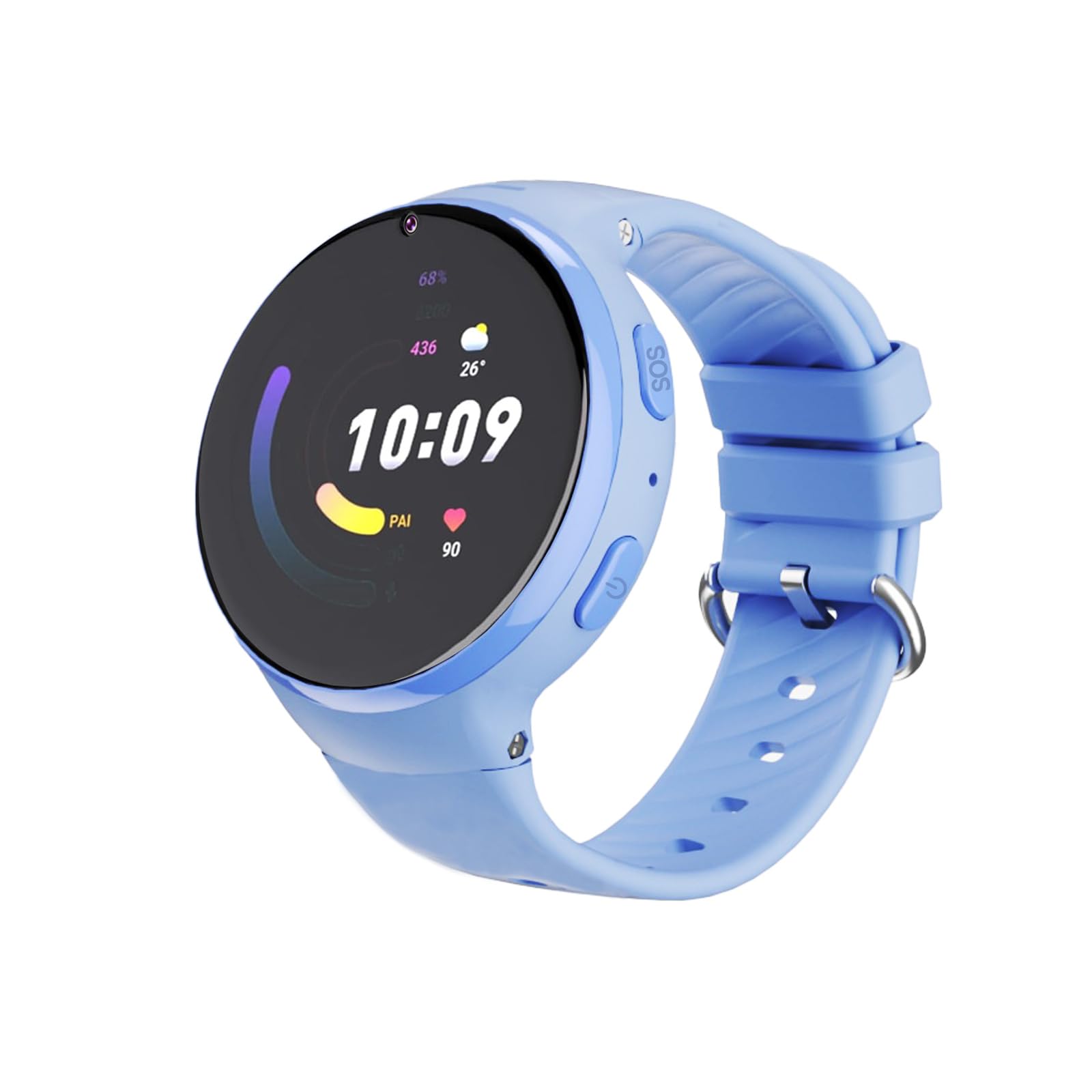 PTHTECHUS Montre Connectée Enfant GPS, Montre Telephone Enfant 4G avec Appel Téléphonique, WiFi, Appel Vidéo, SOS, Chat, Montre Intelligente à écran Tactile HD pour Garçons et Filles de 5 à 15 Ans