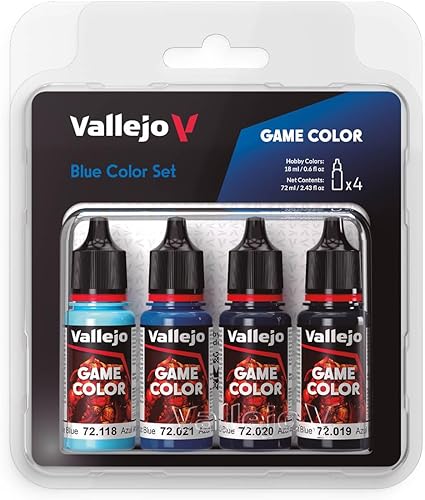 Vallejo - Blue Color Set | Game Color | Contains 4 Bottles x 18 ml (0.60 fl.oz.)