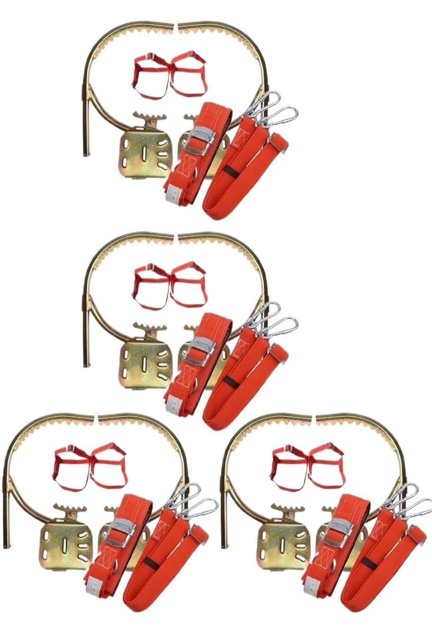 Ddeuxglkj One Color Tree Climbing Spikes With Harness - Adjustable Foot Buckles For Safe Outdoor Climbing, 150Kg Load Capacity,(500Mm 4Pcs)