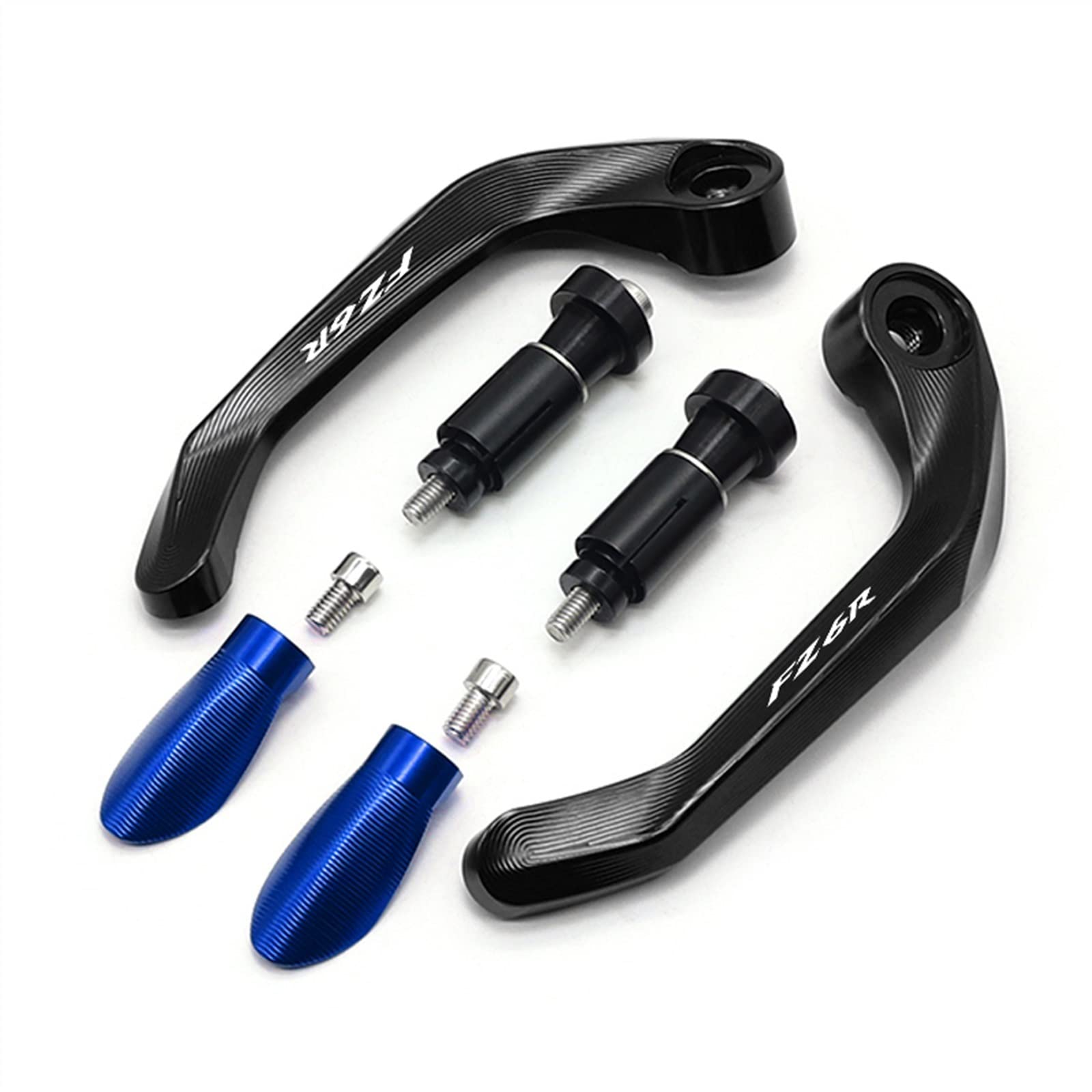 Contrapesos Manillar Moto para FZ1 FZ6R CNC Accesorios modificados de Aluminio Universal 7/8 22mm Protector guardamanos Extremo Manillar Motocicleta(Blue,FZ6R)
