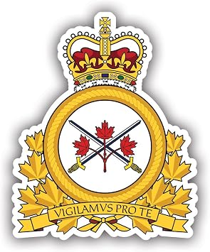 Badge of The Canadian Army Sticker Decal - Self Adhesive Vinyl - Weatherproof - Made in USA - Canada Armed Forces ca 4" Wide