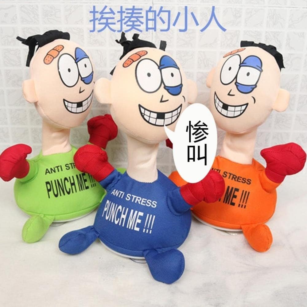 Punch Me Screamed, Little Man, Sand Sculpture Toy, Hit Man, Male and Female Students Vent, Relieve Pressure, Divine Tool, Relieve Pressure, and Exhale (Yellow)