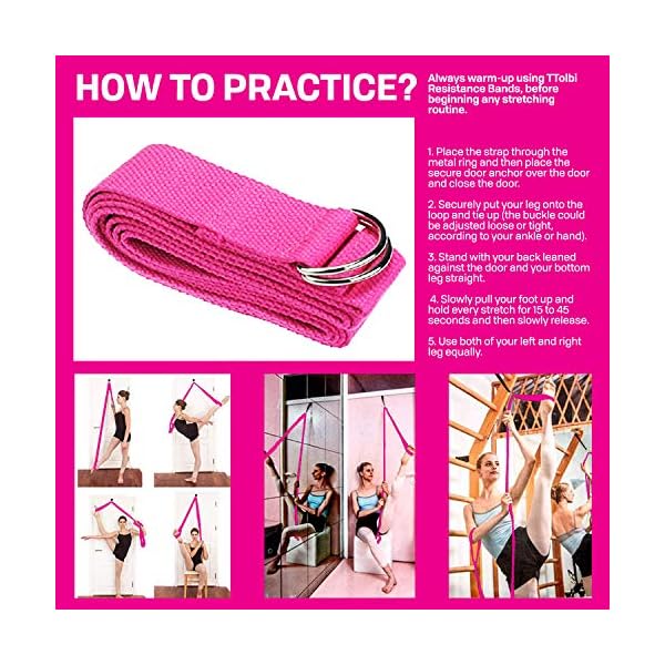 TTolbi-Leg-Stretcher-Stretching-with-Door-Stretch-Strap-for-Flexibility-Splits-Trainer-Dance-Equipment-for-Stretching-in-Ballet-Cheerleading-Gymnastics TTolbi Door Leg Stretcher: Stretching with Leg Flexibility Trainer, Dance Equipment: Splits Trainer Bands for Stretching in Ballet, Cheerleading, Gymnastics, Cheer Stuff, Door Stretch Strap