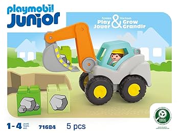 Amazon.com: Playmobil Junior: Shovel Excavator : Toys & Games