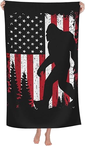 UIHIKE Big Bigfoot Sasquatch - Toalla de playa de microfibra de 52 x 32 pulgadas, súper absorbente, de secado rápido, toallas de baño de gran tamaño