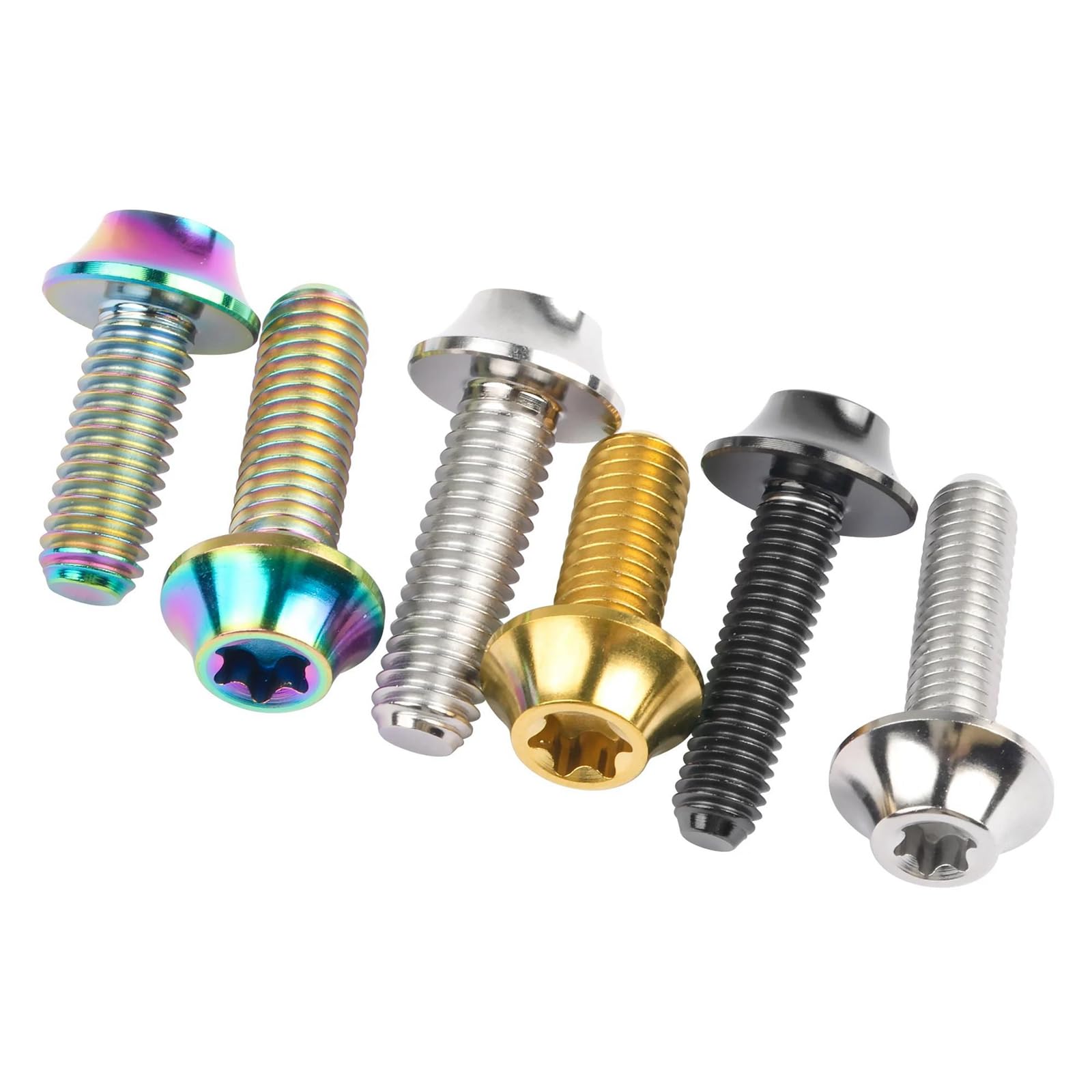 Bulloni In Titanio M5 M6X16/20Mm T30/T25 Testa A Esagono Incassato Torx Per Vite Di Fissaggio Freno V, Nero, M5,16mm - Foto 7