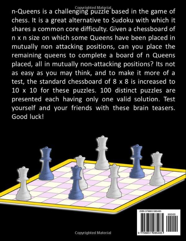 Miniatura 2 de 100 n-Queens Puzzles (n-10) The Sudoku of Chess (nQueens Puzzles, The Sudoku of Chess)