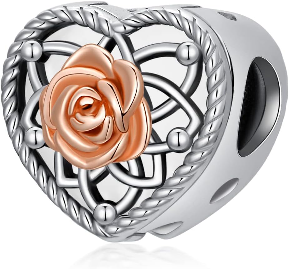 Personalized Photo Sunflower/Butterfly/Wolf/Sloth/Santa Clause/Tropical Fish/Elephant Charms for Bracelets 925 Sterling Silver Christmas Charm Bead for Women Mothers Valentines Day Gift