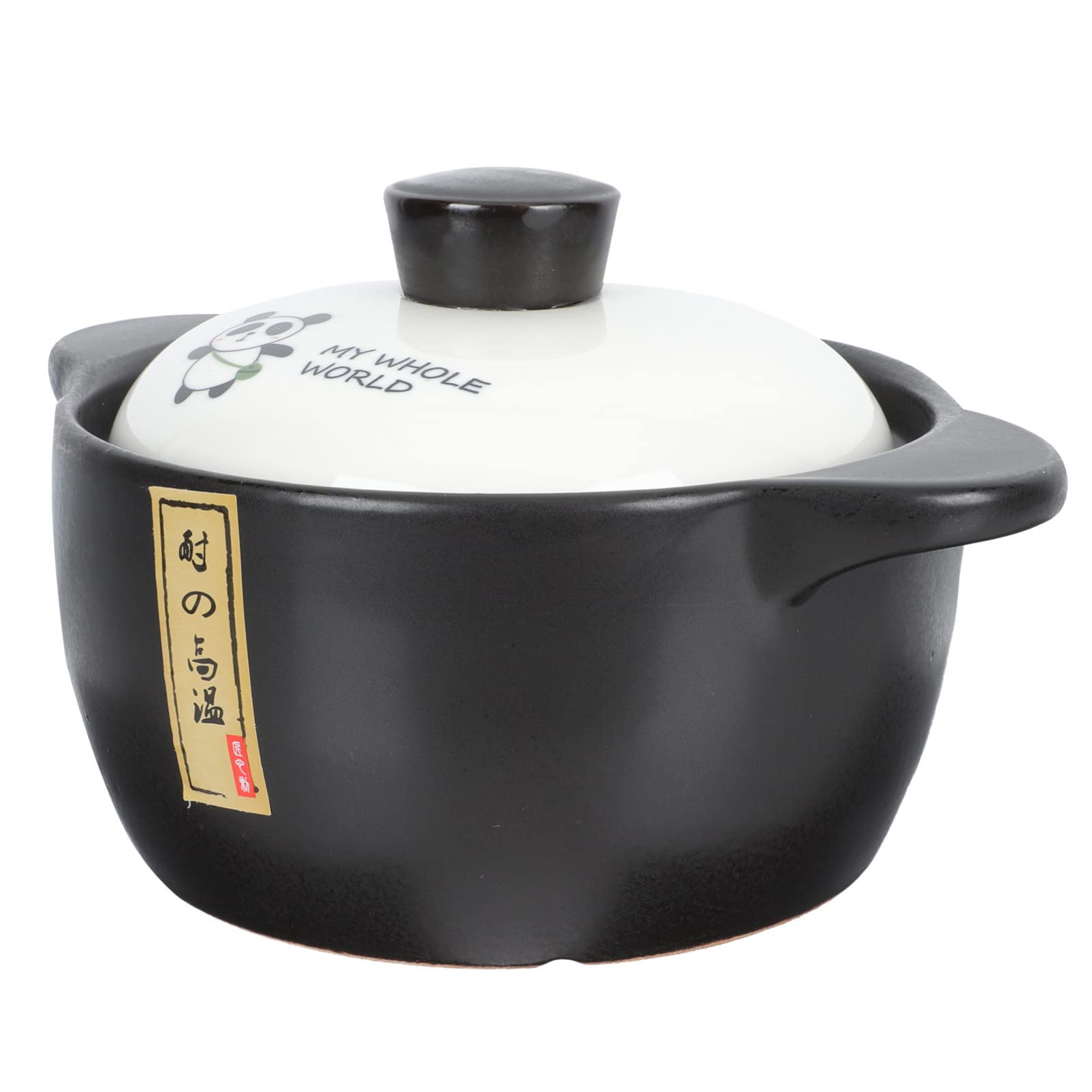 TOPBATHY 1.6L Ceramic Casserole Pot with Lid, Ceramic Stew Pot, Soup Stew Pot Cooking Clay Pot Stew Pan Hot Pot Chinese Japanese Kitchen Cookware - Non-Stick, Heat Resistant