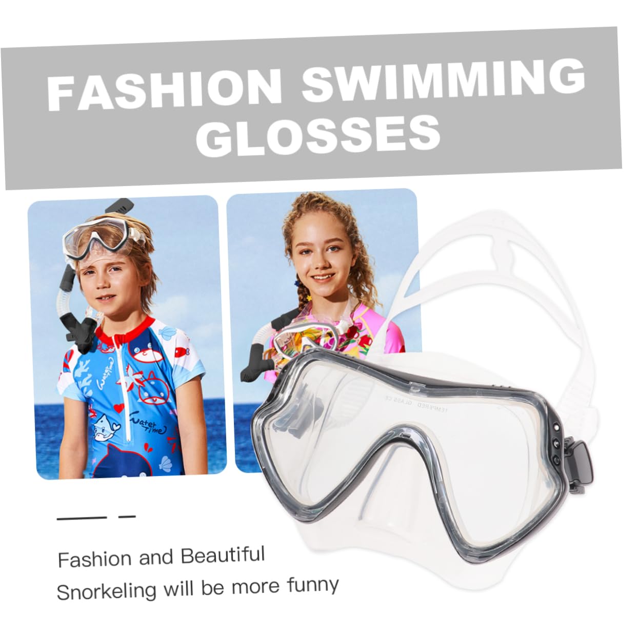 Set de Máscara de Snorkel de Silicona Negra para Hombres y Mujeres