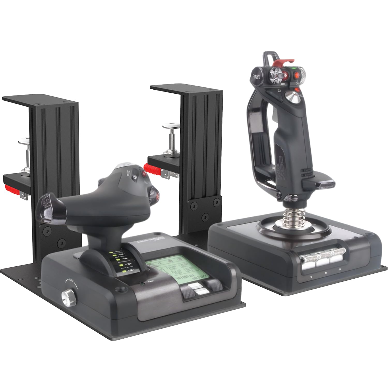 Support de Bureau Universel Hotas Compatible avec Thrustmaster T.16000M FCS, TCA Officer Pack Airbus/Quadrant Boeing Edition, Sol-R2/R4, WINWING URSA Minor, Logitech X52/X56 et Ainsi de Suite