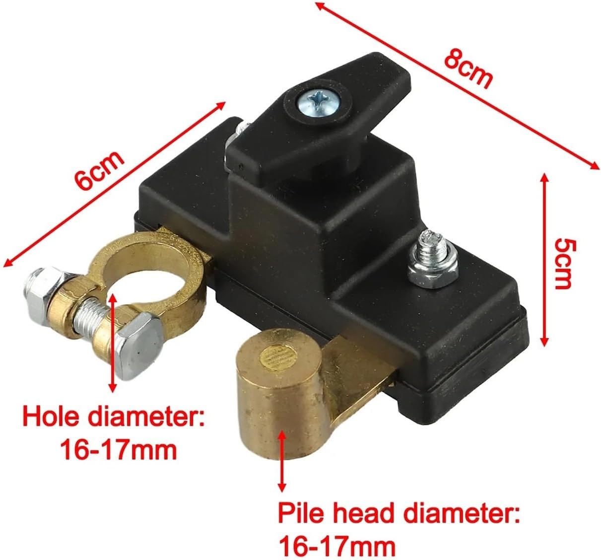 Battery Brass Negative Power-Off Switch Car Battery Disconnect Switch Anti-Leakage Switch Isolator Cut Off Switch
