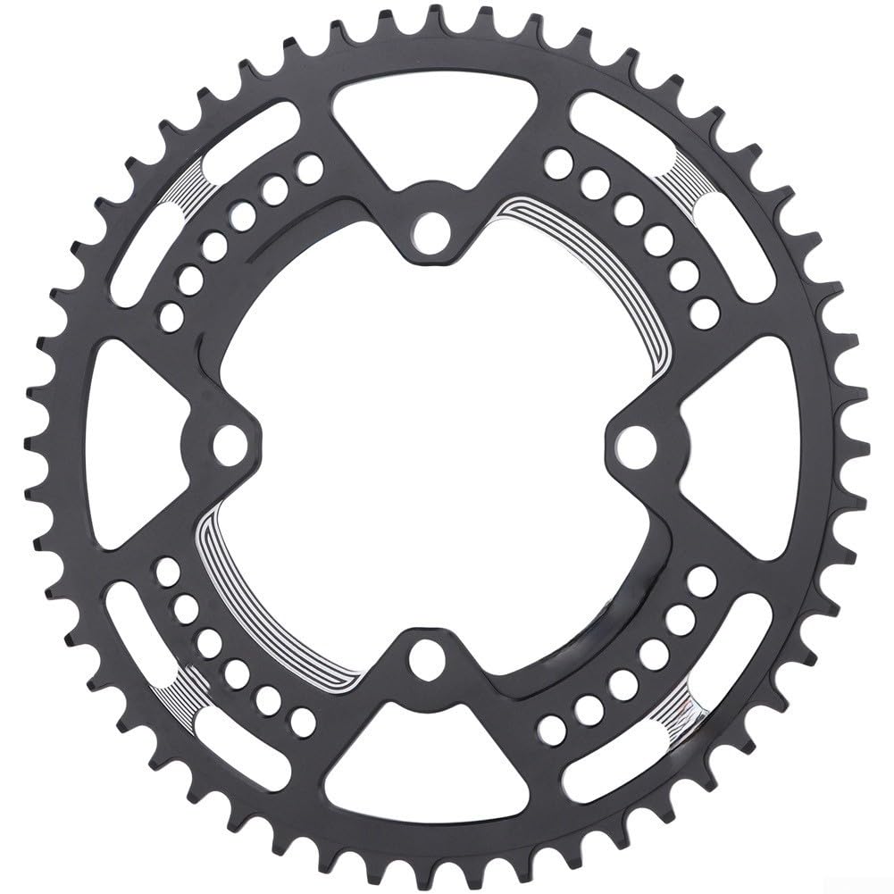 para plato Bicicleta Montaña Aleación Ligera 104BCD para plato(46T Black)
