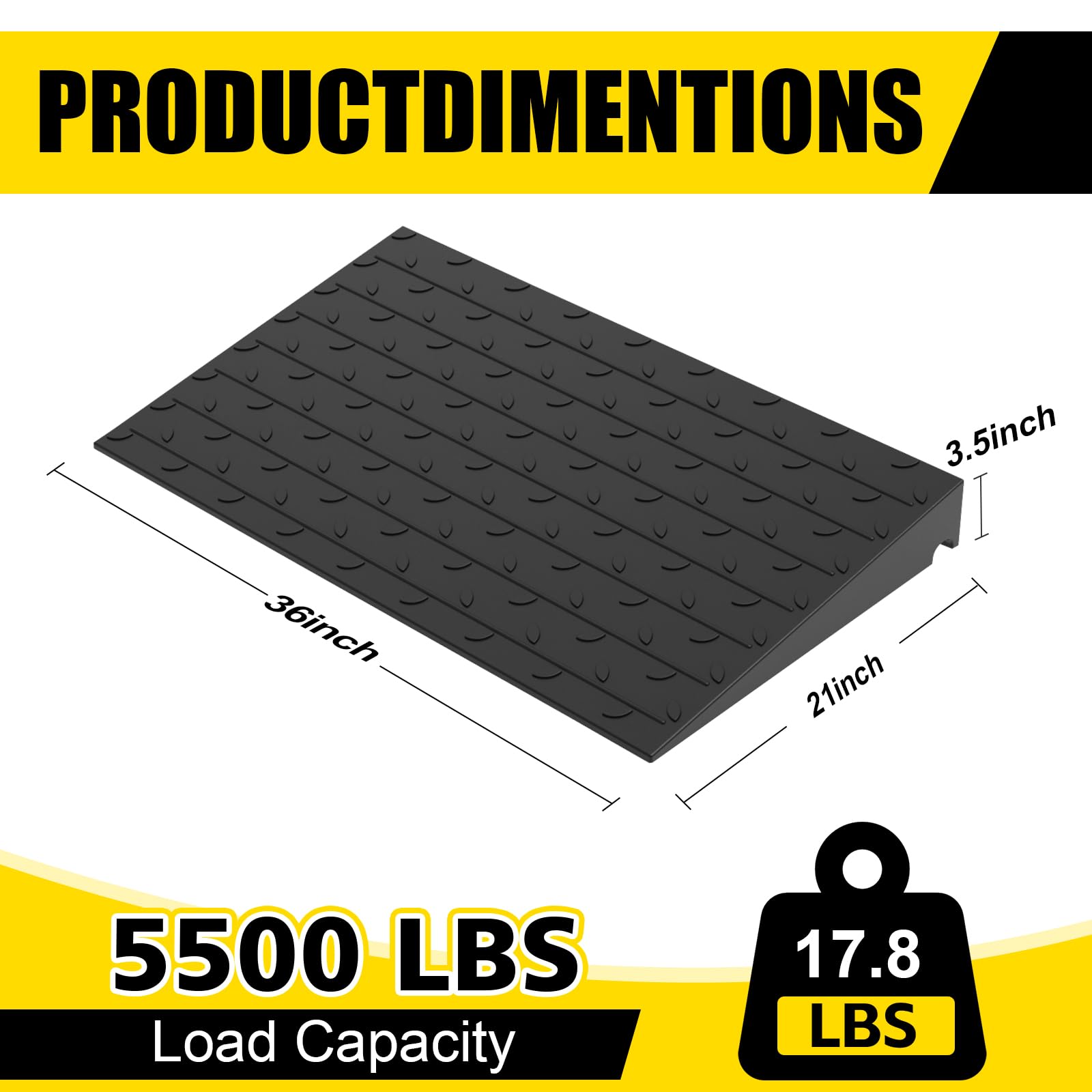 Heavy Duty Entry Ramp 4 Inch Door Threshold Ramp - Heavy Duty Rubber ...