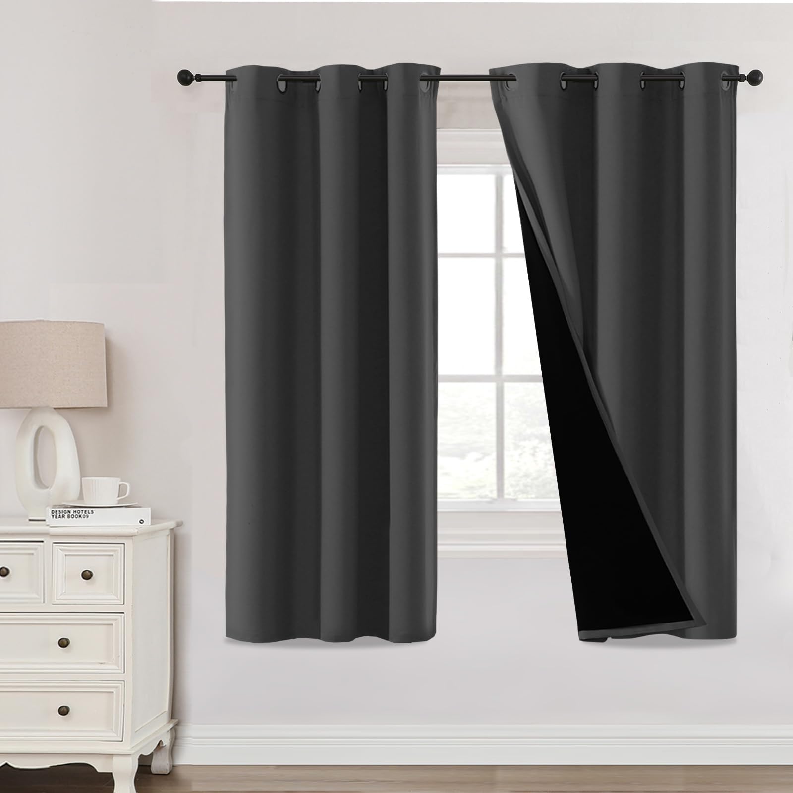 H.Versailtex 100% Blackout Curtains,Thermal Insulated & Warm Protecting