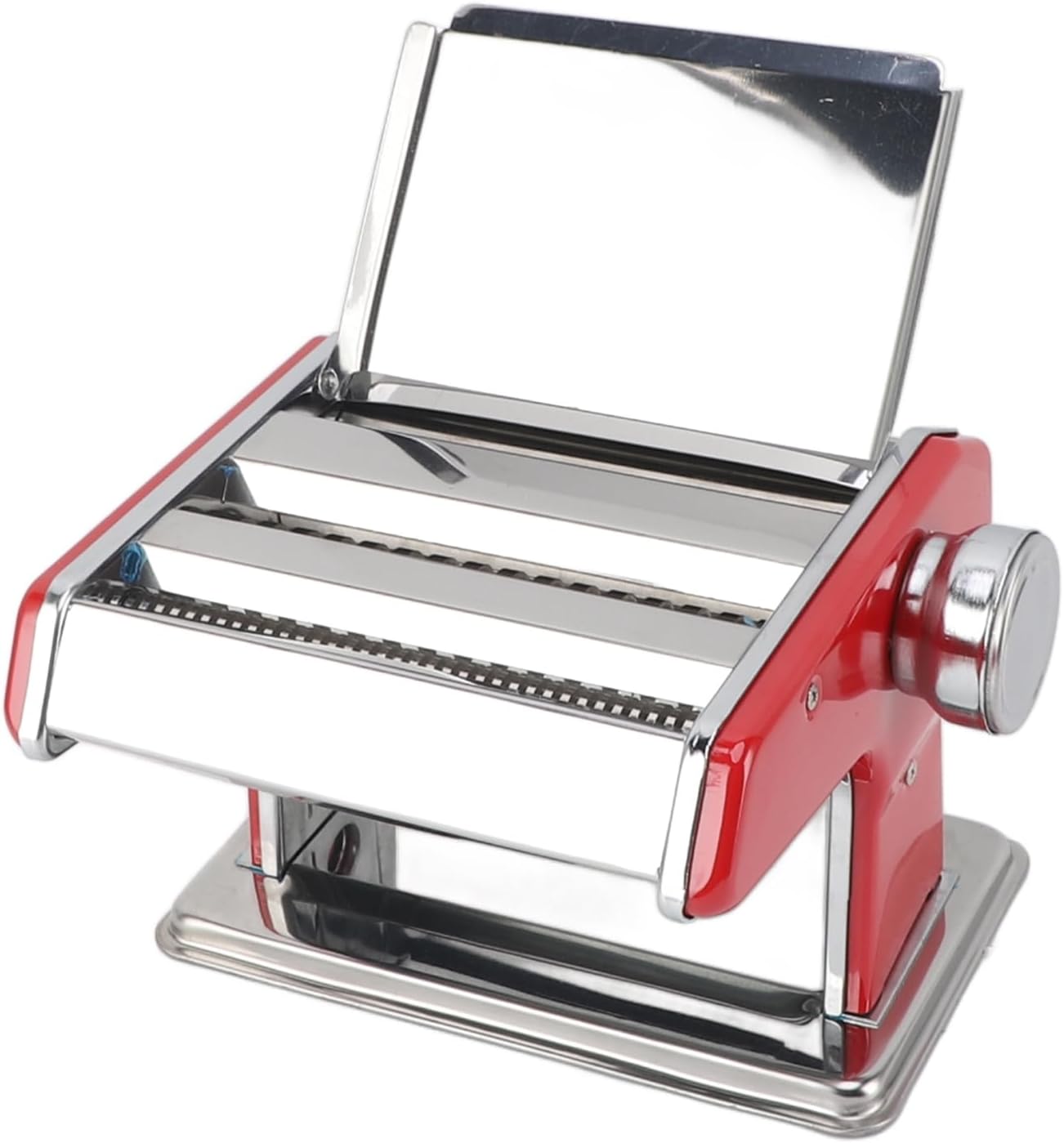 Focket Pasta Maker, 2MM 4MM Stainless Steel Pasta Roller with Manual Hand Crank Noodle Maker for Spaghetti Fettuccini Lasagna